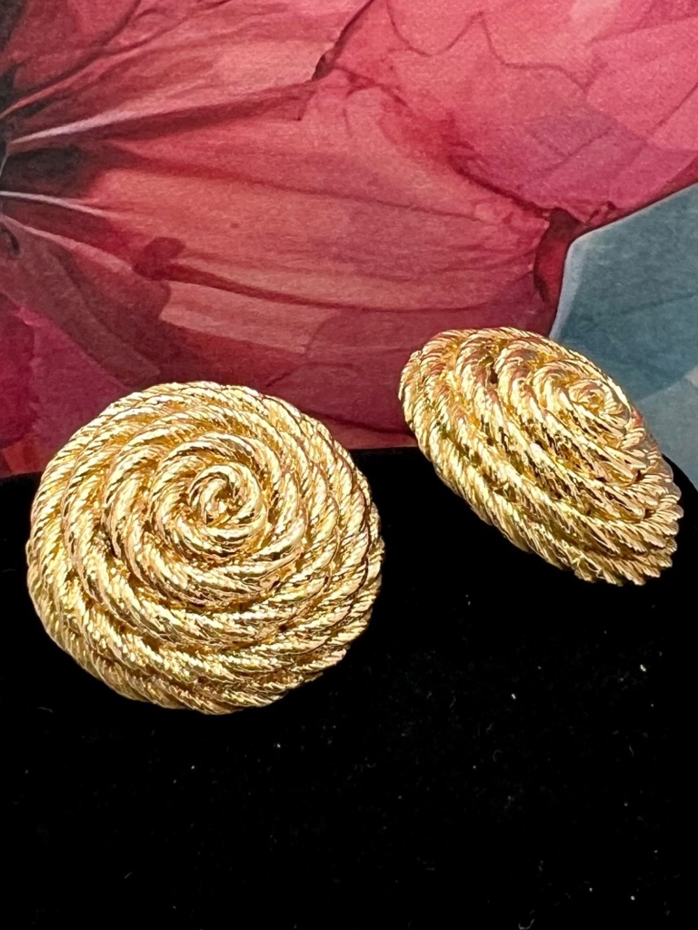 Anne Klein Gold Twisted Rope Dome Earrings